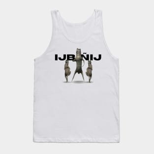 ijbiñij wolf dancing meme 3d animation three Tank Top